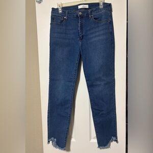 KanCan Blue Cropped/Raw Edge Hem Skinny Jeans